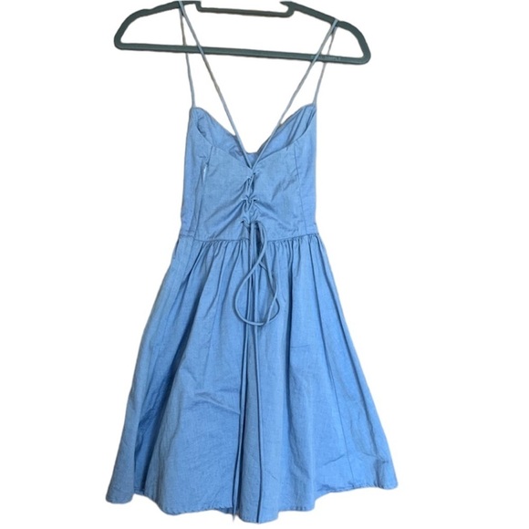 Handmade Blue Babydoll Mini dress S - Picture 4 of 10